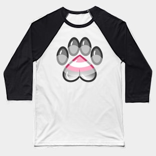 LGBTQ+ Pride Heart Paws - Demigirl Baseball T-Shirt